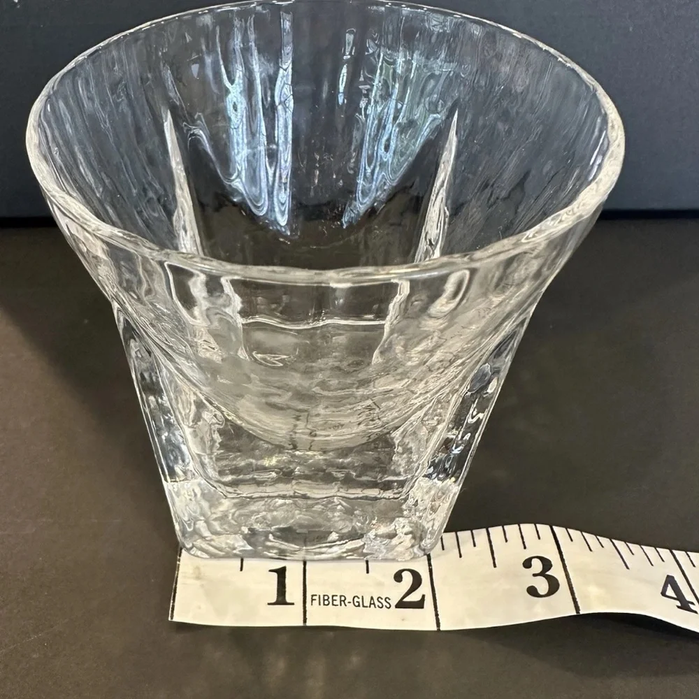 MCM Ice Cube Cocktail Glass Set of 5 Square Base St Regis UV Manganese Glow